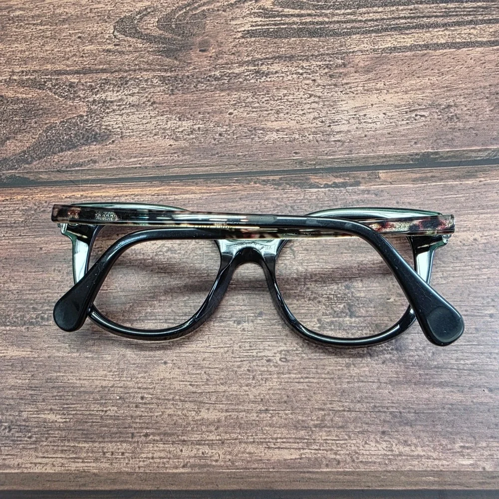 WOOW Paris Super Wavy 1 Eyeglasses Black Tortoise Teal 49-18-140 Col 0045